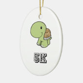 Happy Turtle 5K Keramisch Ornament (Links)