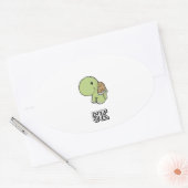 Happy Turtle 5K Ovale Sticker (Envelop)