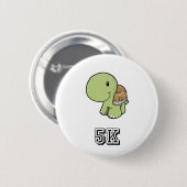 Happy Turtle 5K Ronde Button 5,7 Cm (Voorkant /achterkant)