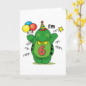 Happy Turtle 6e verjaardag Kaart (Gele Bloem)