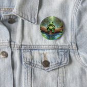 Happy Turtle Birthday Button (In situ)