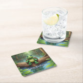 Happy Turtle Birthday Kartonnen Onderzetters (Insitu)