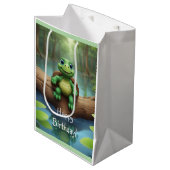 Happy Turtle Birthday Medium Cadeauzakje (Voorkant Gekanteld)