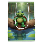Happy Turtle Birthday Medium Cadeauzakje (Achterkant)