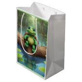 Happy Turtle Birthday Medium Cadeauzakje (Achterkant Gekanteld)