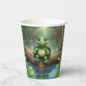 Happy Turtle Birthday Papieren Bekers (Achterkant)