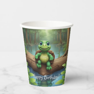 Happy Turtle Birthday Papieren Bekers