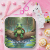 Happy Turtle Birthday Papieren Bordje (Feest)
