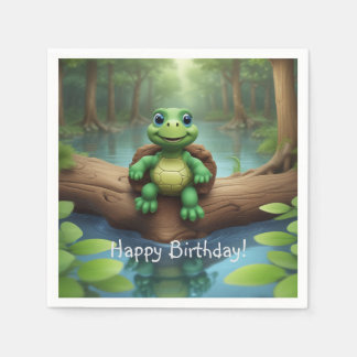 Happy Turtle Birthday Servet