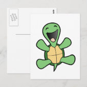 Happy Turtle Briefkaart (Voorkant / Achterkant)