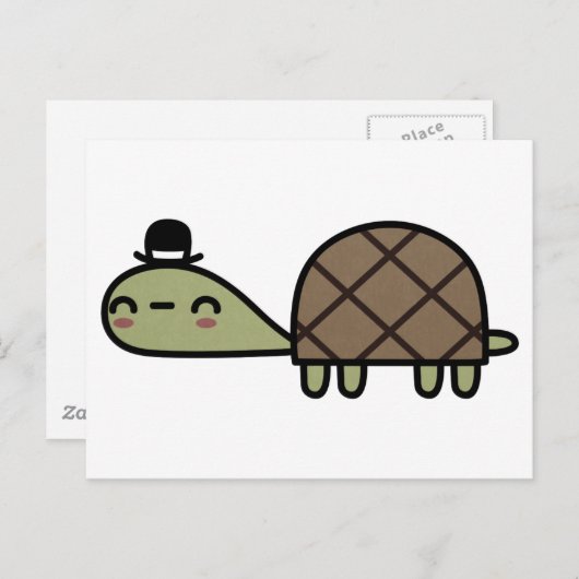 Happy Turtle Briefkaart (Voorkant / Achterkant)