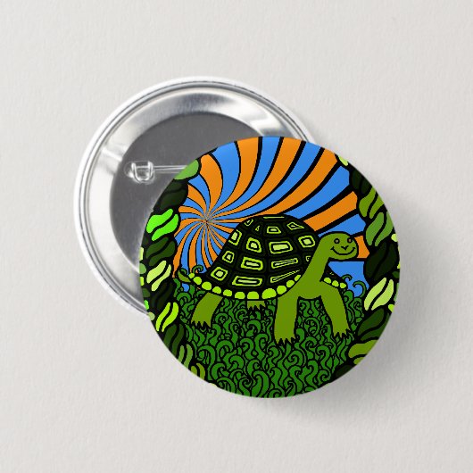 Happy Turtle Button (Voorkant /achterkant)