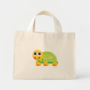 Happy Turtle Floral Canvas tas - Gepersonaliseerd