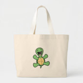 Happy Turtle Grote Tote Bag (Voorkant)