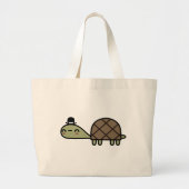 Happy Turtle Grote Tote Bag (Voorkant)