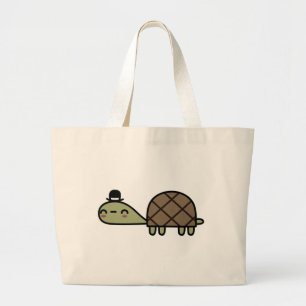 Happy Turtle Grote Tote Bag