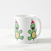 Happy Turtle Kerstmis Koffiemok (Voorkant rechts)