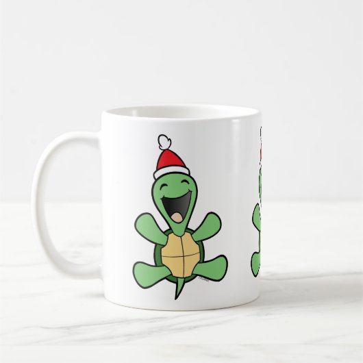 Happy Turtle Kerstmis Koffiemok (Links)