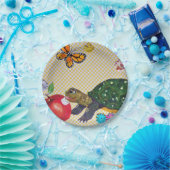 Happy Turtle Kinderen Party voedt Shabby Chic Papieren Bordje (Feest)