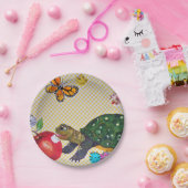 Happy Turtle Kinderen Party voedt Shabby Chic Papieren Bordje (Feest)