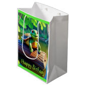 Happy Turtle Medium Gift Bag Cadeauzakje (Voorkant Gekanteld)