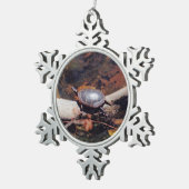 Happy Turtle Tin Sneeuwvlok Ornament (Rechts)