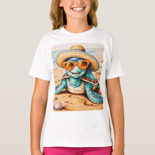 Happy Turtle Unisex T-shirt (Voorkant)