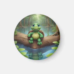 Happy Turtle Verjaardagsmagnet Magneet