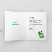 Happy Turtley Belated Birthday Kaart met schildpad (Binnen)