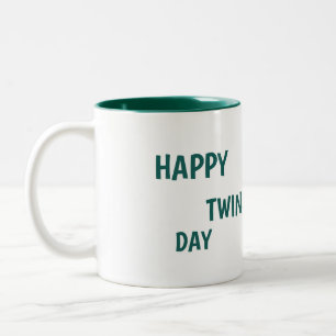 Happy Twins Day Tweekleurige Koffiemok