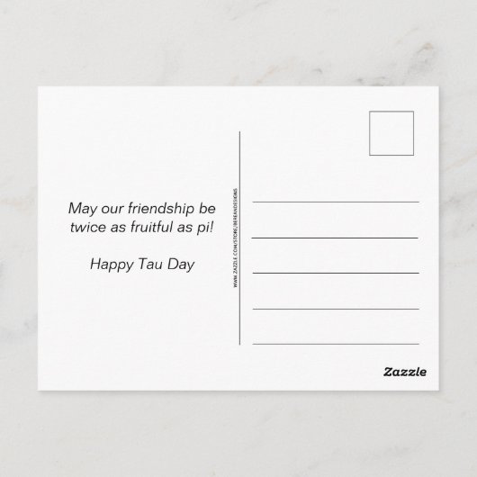 Happy Two Pi Tau Day Briefkaart (Achterkant)