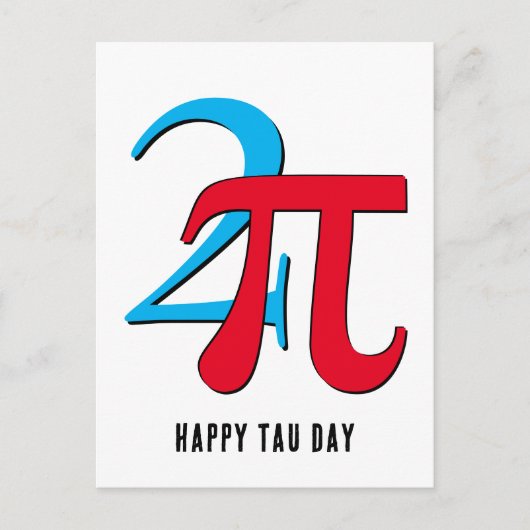 Happy Two Pi Tau Day Briefkaart (Voorkant)