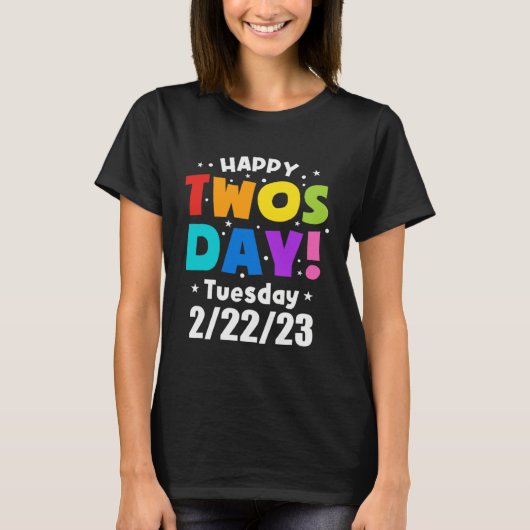 Happy Twosday 2023 Shirt Pink Leopard Twos Day 222 (Voorkant)