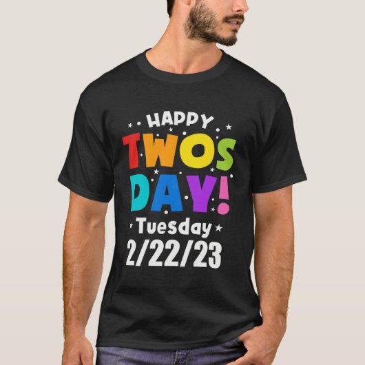 Happy Twosday 2023 Shirt Pink Leopard Twos Day 222 (Voorkant)