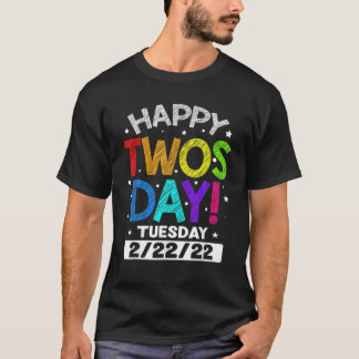 Happy Twosday Tuesday 22222 Boys Girls February 22 T-shirt