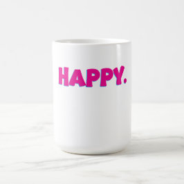 HAPPY Typografie – Krachtige Positieve Vibes Desig Koffiemok