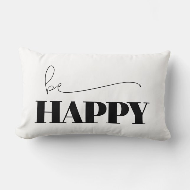 Happy Typografie Kussen (Voorkant)