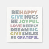 Happy Typografie Servetten (Voorkant)