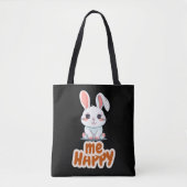 Happy Typografie Tote Bag (Voorkant)