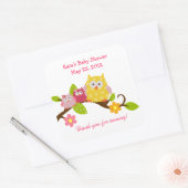 Happy Uilen Baby Meisjes Twin Shower Sticker (Envelop)
