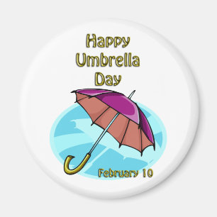 Happy Umbrella Day Februari 10 Magneet