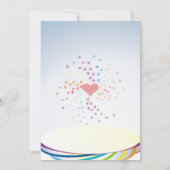 Happy under the Rainbow Wedding Invitation Kaart (Achterkant)