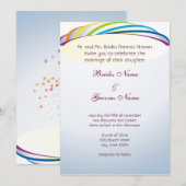 Happy under the Rainbow Wedding Invitation Kaart (Voorkant / Achterkant)