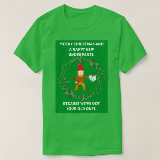 Happy Underpants Gnomes T-shirt (Design voorkant)