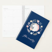 Happy Unicorn Blush & Navy gepersonaliseerd Planner (Display)