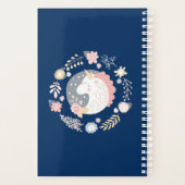 Happy Unicorn Blush & Navy gepersonaliseerd Planner (Achterkant)