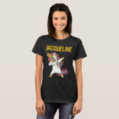 Happy Unicorn - Jacqueline naam T-shirt (Voorkant volledig)