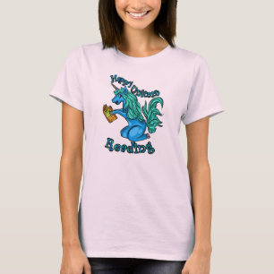 Happy Unicorn Reading Color T-shirt