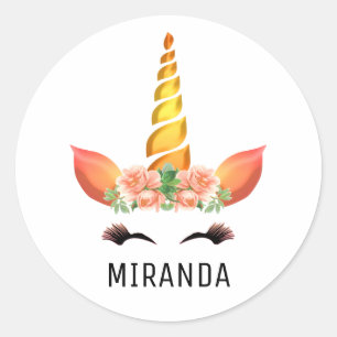 Happy Unicorn Ronde Sticker