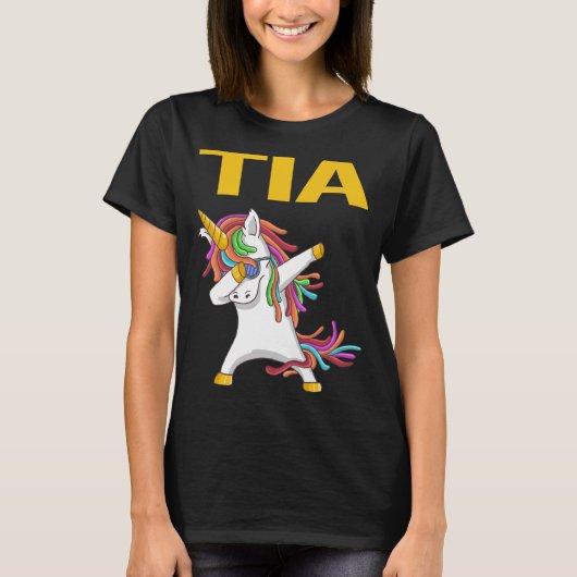 Happy Unicorn - Tia Naam T-shirt (Voorkant)